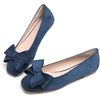 image:imageHee grand BowKnot Ballet Flats Womens Square Toe Flat Shoes Suede Dress Shoes Comfort SlipOn Loafers Casual Womens FlatsBlue