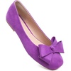 image:imageHee grand BowKnot Ballet Flats Womens Square Toe Flat Shoes Suede Dress Shoes Comfort SlipOn Loafers Casual Womens FlatsPurple