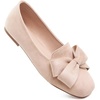 image:imageHee grand Bowknot Ballet Flats for Women Square Toe Dressy Shoes Suede Comfort SlipOn Loafers Casual Womens FlatsApricot