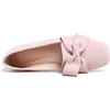 image:imageHee grand Bowknot Ballet Flats for Women Square Toe Dressy Shoes Suede Comfort SlipOn Loafers Casual Womens FlatsBaby Pink