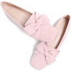 image:imageHee grand Bowknot Ballet Flats for Women Square Toe Dressy Shoes Suede Comfort SlipOn Loafers Casual Womens FlatsBaby Pink