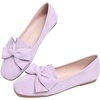 image:imageHee grand Bowknot Ballet Flats for Women Square Toe Dressy Shoes Suede Comfort SlipOn Loafers Casual Womens FlatsBaby Purple