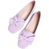 image:imageHee grand Bowknot Ballet Flats for Women Square Toe Dressy Shoes Suede Comfort SlipOn Loafers Casual Womens FlatsBaby Purple