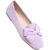 image:imageHee grand Bowknot Ballet Flats for Women Square Toe Dressy Shoes Suede Comfort SlipOn Loafers Casual Womens FlatsBaby Purple