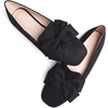 image:imageHee grand Bowknot Ballet Flats for Women Square Toe Dressy Shoes Suede Comfort SlipOn Loafers Casual Womens FlatsBlack