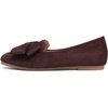 image:imageHee grand Bowknot Ballet Flats for Women Square Toe Dressy Shoes Suede Comfort SlipOn Loafers Casual Womens FlatsBrown