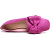 image:imageHee grand Bowknot Ballet Flats for Women Square Toe Dressy Shoes Suede Comfort SlipOn Loafers Casual Womens FlatsDark Rose Red
