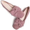image:imageHee grand Bowknot Ballet Flats for Women Square Toe Dressy Shoes Suede Comfort SlipOn Loafers Casual Womens FlatsElegant Pink