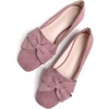 image:imageHee grand Bowknot Ballet Flats for Women Square Toe Dressy Shoes Suede Comfort SlipOn Loafers Casual Womens FlatsElegant Pink