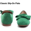 image:imageHee grand Bowknot Ballet Flats for Women Square Toe Dressy Shoes Suede Comfort SlipOn Loafers Casual Womens FlatsGrass Green