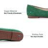 image:imageHee grand Bowknot Ballet Flats for Women Square Toe Dressy Shoes Suede Comfort SlipOn Loafers Casual Womens FlatsGrass Green