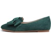 image:imageHee grand Bowknot Ballet Flats for Women Square Toe Dressy Shoes Suede Comfort SlipOn Loafers Casual Womens FlatsGreen