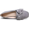 image:imageHee grand Bowknot Ballet Flats for Women Square Toe Dressy Shoes Suede Comfort SlipOn Loafers Casual Womens FlatsGrey