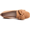 image:imageHee grand Bowknot Ballet Flats for Women Square Toe Dressy Shoes Suede Comfort SlipOn Loafers Casual Womens FlatsKhaki