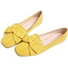 image:imageHee grand Bowknot Ballet Flats for Women Square Toe Dressy Shoes Suede Comfort SlipOn Loafers Casual Womens FlatsLemon Yellow