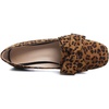 image:imageHee grand Bowknot Ballet Flats for Women Square Toe Dressy Shoes Suede Comfort SlipOn Loafers Casual Womens FlatsLeopard Brown