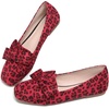 image:imageHee grand Bowknot Ballet Flats for Women Square Toe Dressy Shoes Suede Comfort SlipOn Loafers Casual Womens FlatsLeopard Red