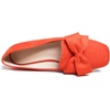 image:imageHee grand Bowknot Ballet Flats for Women Square Toe Dressy Shoes Suede Comfort SlipOn Loafers Casual Womens FlatsOrange