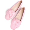 image:imageHee grand Bowknot Ballet Flats for Women Square Toe Dressy Shoes Suede Comfort SlipOn Loafers Casual Womens FlatsPink