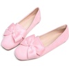 image:imageHee grand Bowknot Ballet Flats for Women Square Toe Dressy Shoes Suede Comfort SlipOn Loafers Casual Womens FlatsPink