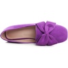 image:imageHee grand Bowknot Ballet Flats for Women Square Toe Dressy Shoes Suede Comfort SlipOn Loafers Casual Womens FlatsPurple