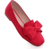 image:imageHee grand Bowknot Ballet Flats for Women Square Toe Dressy Shoes Suede Comfort SlipOn Loafers Casual Womens FlatsRed