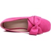 image:imageHee grand Bowknot Ballet Flats for Women Square Toe Dressy Shoes Suede Comfort SlipOn Loafers Casual Womens FlatsRose Red