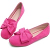 image:imageHee grand Bowknot Ballet Flats for Women Square Toe Dressy Shoes Suede Comfort SlipOn Loafers Casual Womens FlatsRose Red