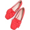 image:imageHee grand Bowknot Ballet Flats for Women Square Toe Dressy Shoes Suede Comfort SlipOn Loafers Casual Womens FlatsWatermelon Red