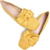 image:imageHee grand Bowknot Ballet Flats for Women Square Toe Dressy Shoes Suede Comfort SlipOn Loafers Casual Womens FlatsYellow