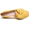 image:imageHee grand Bowknot Ballet Flats for Women Square Toe Dressy Shoes Suede Comfort SlipOn Loafers Casual Womens FlatsYellow