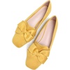 image:imageHee grand Bowknot Ballet Flats for Women Square Toe Dressy Shoes Suede Comfort SlipOn Loafers Casual Womens FlatsYellow