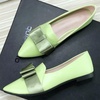 image:imageHee grand Bowknot Pointed Toe Ballet Flats for Women Comfort SlipOn Loafers PU Leather Dressy Shoes Women Work FlatsAgreenpu