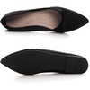 image:imageHee grand Bowknot Pointed Toe Ballet Flats for Women Comfort SlipOn Work Flats Suede Solid Dress ShoesBlack