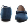 image:imageHee grand Bowknot Pointed Toe Ballet Flats for Women Comfort SlipOn Work Flats Suede Solid Dress ShoesBlue