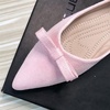image:imageHee grand Bowknot Pointed Toe Ballet Flats for Women Comfort SlipOn Work Flats Suede Solid Dress ShoesPink