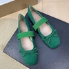 image:imageHee grand Bowknot Square Toe Elastic Strap Ballet Shoes for Women Dressy Mary Jane Flat Shoes819grass Green