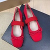 image:imageHee grand Bowknot Square Toe Elastic Strap Ballet Shoes for Women Dressy Mary Jane Flat Shoes819red