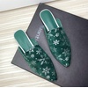 image:imageHee grand Christmas Shoes for Women Pointed Toe Plaid Snowflake Flat Shoes Comfortable Slip on Flats RedGreen Shoes for Christmas038christmas Green