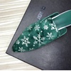 image:imageHee grand Christmas Shoes for Women Pointed Toe Plaid Snowflake Flat Shoes Comfortable Slip on Flats RedGreen Shoes for Christmas038christmas Green