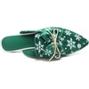 image:imageHee grand Christmas Shoes for Women Pointed Toe Plaid Snowflake Flat Shoes Comfortable Slip on Flats RedGreen Shoes for Christmas040christmas Green