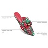image:imageHee grand Christmas Shoes for Women Pointed Toe Plaid Snowflake Flat Shoes Comfortable Slip on Flats RedGreen Shoes for Christmas041christmas Red