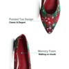 image:imageHee grand Christmas Shoes for Women Pointed Toe Plaid Snowflake Flat Shoes Comfortable Slip on Flats RedGreen Shoes for Christmas334christmas Red