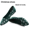 image:imageHee grand Christmas Shoes for Women Pointed Toe Plaid Snowflake Flat Shoes Comfortable Slip on Flats RedGreen Shoes for Christmas335christmas Green