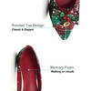 image:imageHee grand Christmas Shoes for Women Pointed Toe Plaid Snowflake Flat Shoes Comfortable Slip on Flats RedGreen Shoes for Christmas336christmas Red