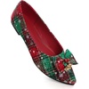 image:imageHee grand Christmas Shoes for Women Pointed Toe Plaid Snowflake Flat Shoes Comfortable Slip on Flats RedGreen Shoes for Christmas336christmas Red