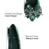 image:imageHee grand Christmas Shoes for Women Pointed Toe Plaid Snowflake Flat Shoes Comfortable Slip on Flats RedGreen Shoes for Christmas337christmas Green