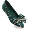 image:imageHee grand Christmas Shoes for Women Pointed Toe Plaid Snowflake Flat Shoes Comfortable Slip on Flats RedGreen Shoes for Christmas337christmas Green