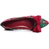 image:imageHee grand Christmas Shoes for Women Pointed Toe Plaid Snowflake Flat Shoes Comfortable Slip on Flats RedGreen Shoes for Christmas368christmas Red