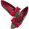 image:imageHee grand Christmas Shoes for Women Pointed Toe Plaid Snowflake Flat Shoes Comfortable Slip on Flats RedGreen Shoes for Christmas368christmas Red